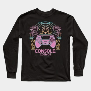 Console Cosmos neon silhouette Long Sleeve T-Shirt